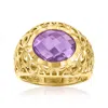 Ross-simons Italian Amethyst Openwork Ring In 14kt Yellow Gold In Purple