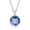 Ross-simons Italian Black Agate Cat Cameo Pendant Necklace In Sterling Silver In Multi