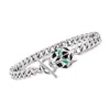 Ross-simons Italian Black And Green Enamel Panther Head Toggle Bracelet In Sterling Silver In Multi