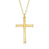 Ross-simons Italian Cross Necklace In 14kt Yellow Gold In Gold