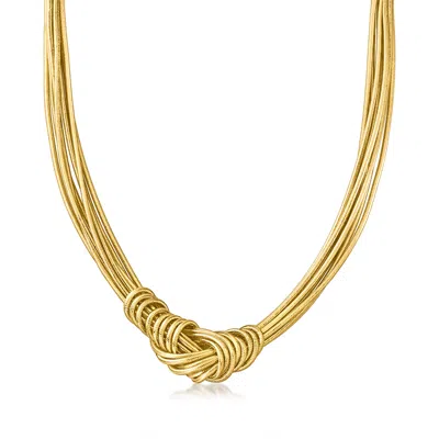 Ross-simons Italian Flex Knot Necklace With 18kt Gold Over Sterling In Multi