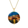 Ross-simons Italian Multicolored Murano Glass Rialto Bridge Pendant Necklace In 18kt Gold Over Sterling In Multi