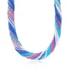 Ross-simons Italian Multicolored Murano Glass Torsade Necklace With 18kt Gold Over Sterling In Multi