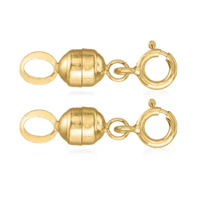 Ross-simons Italian Set Of 2 Small Magnetic Clasp Converters: 14kt Yellow Gold
