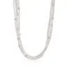 Ross-simons Italian Sterling Silver 5-strand Beaded Mesh Necklace In Multi