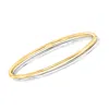 Ross-simons Italian Sterling Silver And 22kt Gold Over Sterling Jewelry Set: 2 Polished Bangle Bracelets
