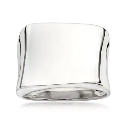 Ross-simons Italian Sterling Silver Asymmetrical Square-top Ring