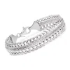Ross-simons Italian Sterling Silver Curb-link Bracelet In Multi