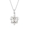 Ross-simons Italian Sterling Silver Fleur-de-lis Necklace In Multi