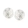 Ross-simons Italian Sterling Silver Hammered Dome Clip-on Earrings In Metallic