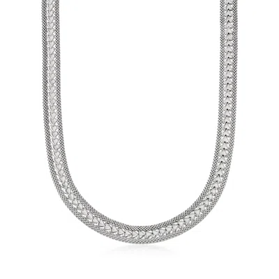 Ross-simons Italian Sterling Silver Heart Necklace In Multi