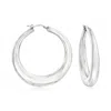 Ross-simons Italian Sterling Silver Hoop Earrings In White