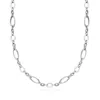 Ross-simons Italian Sterling Silver Interlocking Double Oval-link Necklace In Multi