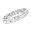 Ross-simons Italian Sterling Silver Jewelry Set: 3 Hammered Bangle Bracelets In Multi