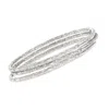 Ross-simons Italian Sterling Silver Jewelry Set: 3 Hammered Bangle Bracelets In Multi