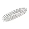 Ross-simons Italian Sterling Silver Jewelry Set: 5 Bangle Bracelets In Multi