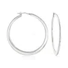 Ross-simons Italian Sterling Silver Large Hoop Earrings In White