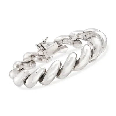 Ross-simons Italian Sterling Silver Large San Marco Bracelet In Multi