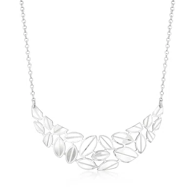 Ross-simons Italian Sterling Silver Leaf Bib Necklace