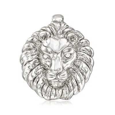 Ross-simons Italian Sterling Silver Lion Slide Pendant In White