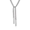Ross-simons Italian Sterling Silver Mesh Tie Necklace In Multi