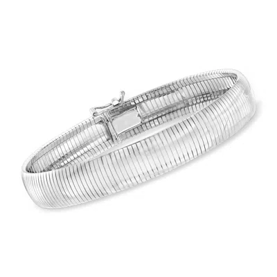 Ross-simons Italian Sterling Silver Omega Bracelet In Multi