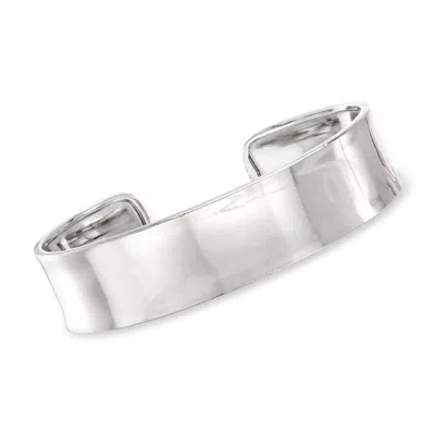 Ross-simons Italian Sterling Silver Polished Cuff Bracelet In Multi