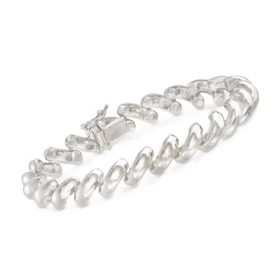 Ross-simons Italian Sterling Silver San Marco Link Bracelet In Multi