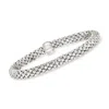 Ross-simons Italian Sterling Silver Stretch Bracelet In Multi