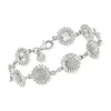 Ross-simons Italian Sterling Silver Sunflower Bracelet In Multi