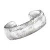Ross-simons Italian Sterling Silver Textured Cuff Bracelet In Silver