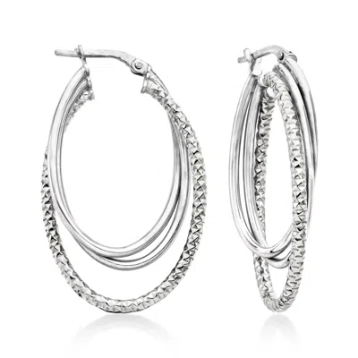 Ross-simons Italian Sterling Silver Triple-hoop Earrings