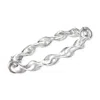 Ross-simons Italian Sterling Silver Twisted Bangle Bracelet In Multi
