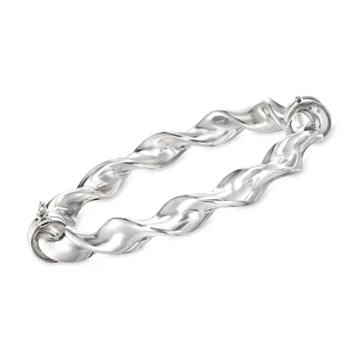 Ross-simons Italian Sterling Silver Twisted Bangle Bracelet In Multi