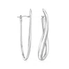 Ross-simons Italian Sterling Silver U-shaped Hoop Earrings In White