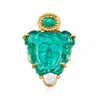Ross-simons Italian Tagliamonte Green Venetian Glass In Yellow