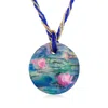Ross-simons Italian "water Lilies" Murano Glass Multi-strand Pendant Necklace With 18kt Gold Over Sterling In Multi