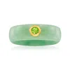 Ross-simons Jade And . Peridot Ring With 14kt Yellow Gold