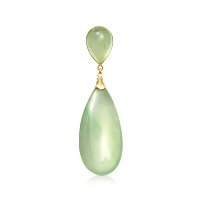 Ross-simons Jade Pendant In 14kt Yellow Gold In Green