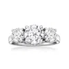 Ross-simons Lab-grown Diamond 3-stone Ring In 14kt White Gold In Metallic