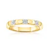 Ross-simons Lab-grown Diamond 3-stone Ring In 18kt Gold Over Sterling In White