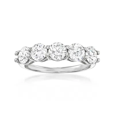 Ross-simons Lab-grown Diamond 5-stone Ring In 14kt White Gold