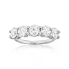 Ross-simons Lab-grown Diamond 5-stone Ring In 14kt White Gold In Metallic