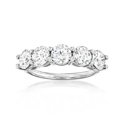 ROSS-SIMONS LAB-GROWN DIAMOND 5-STONE RING IN 14KT WHITE GOLD