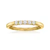 Ross-simons Lab-grown Diamond 5-stone Ring In 18kt Gold Over Sterling In Silver