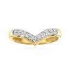 Ross-simons Lab-grown Diamond Chevron Ring In 18kt Gold Over Sterling In Gold
