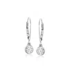Ross-simons Bezel-set Lab-grown Diamond Drop Earrings In Sterling Silver In Multi