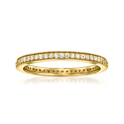 Ross-simons Lab-grown Diamond Eternity Band In 18kt Gold Over Sterling In Silver