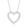 Ross-simons Lab-grown Diamond Heart Pendant Necklace In 14kt White Gold In Multi