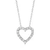 Ross-simons Lab-grown Diamond Heart Pendant Necklace In Sterling Silver In Multi